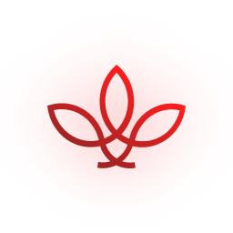 a red lotus flower icon