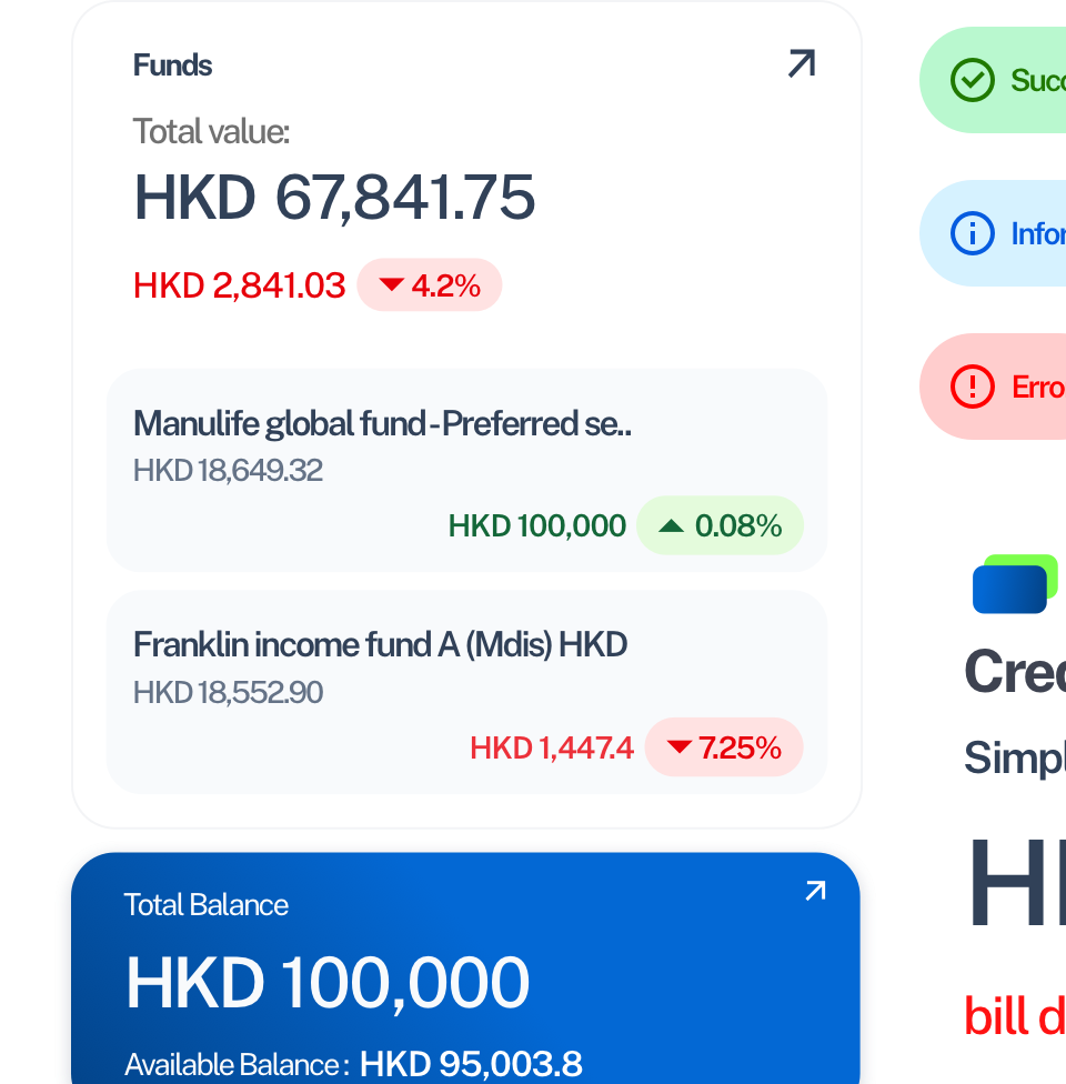design system components such as buttons, bottom sheets and icons
